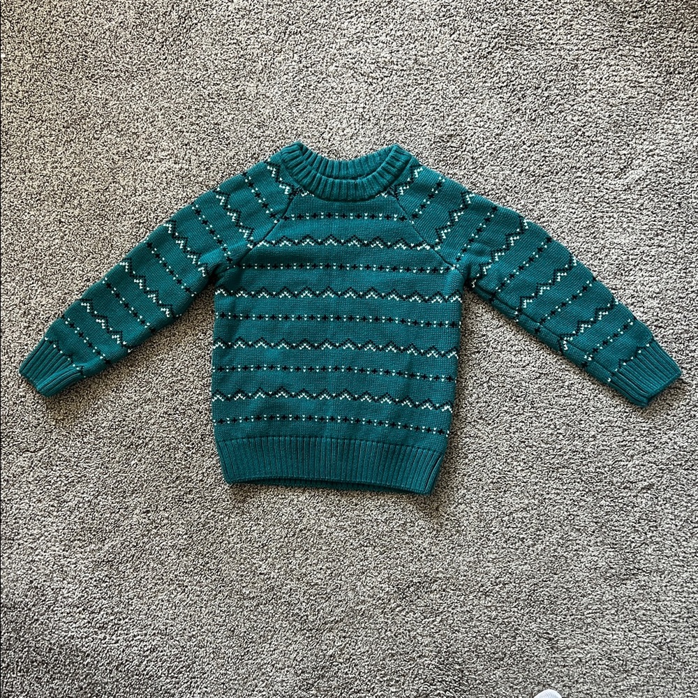 Tea Collection Teal Patterned Sweater